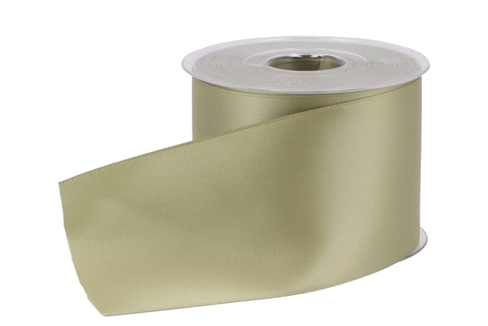 Ribbon Grave Double Satin 70 Moss Green 77mmx25m P/1