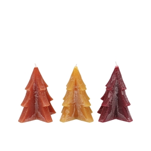 Candle Frosty Pine Tree Autumn Spices Mix 9x12cm Ass