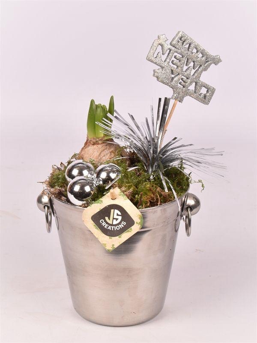 <h4>Champagnekoeler zilver 14 cm</h4>