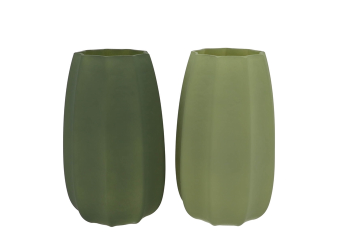 Luxx Majestic Green Vase Arches Ass 14x14x18cm Nm