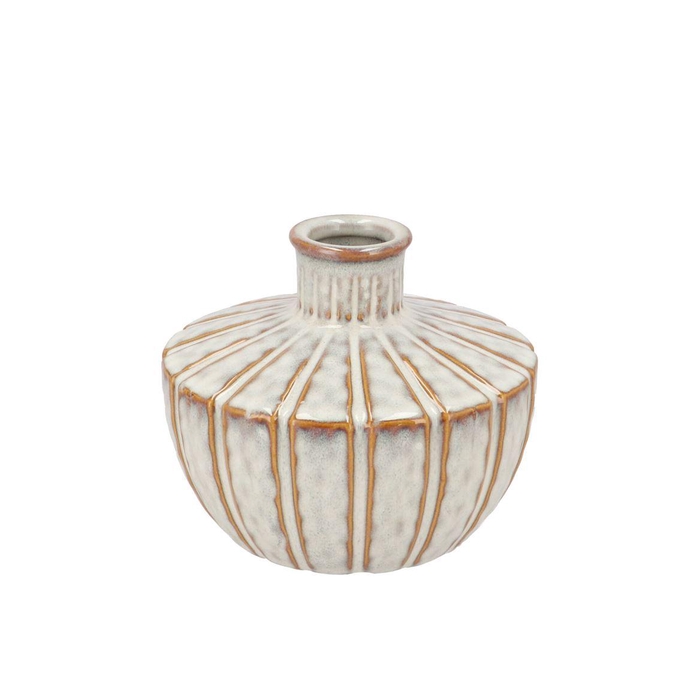 <h4>Sifan White Vase Long Round 18x18x15cm Nm</h4>