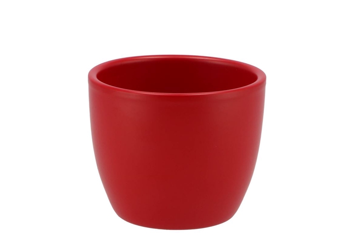 Ceramic Pot Red Matt 8cm