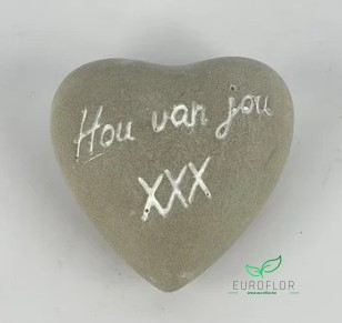 CEMENT HEART TEXT(HOU VAN JOUXXX)  9,5*9*H4
