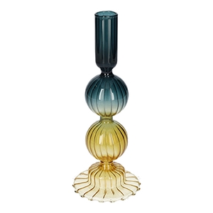 DF02-721060400 - Candle holder Aviance13 d2.5/8.2xh21 d.blue/yellow