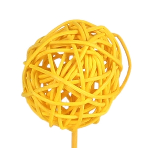 Bijsteker Bruce ball 5cm+12cm stok geel