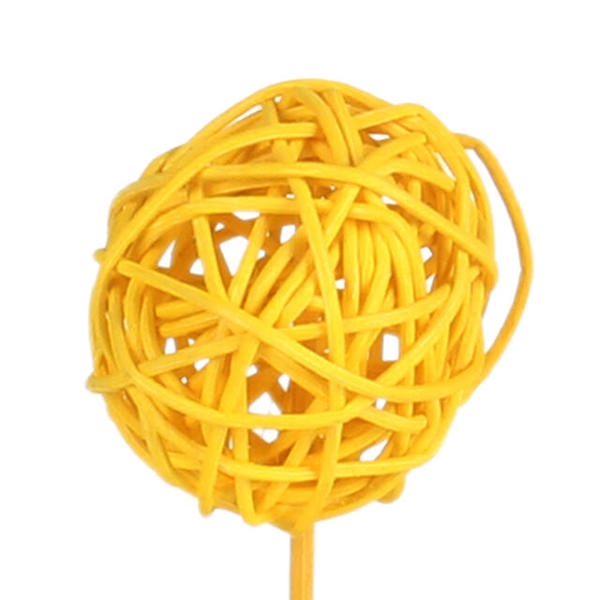 <h4>Bijsteker Bruce ball 5cm+12cm stok geel</h4>