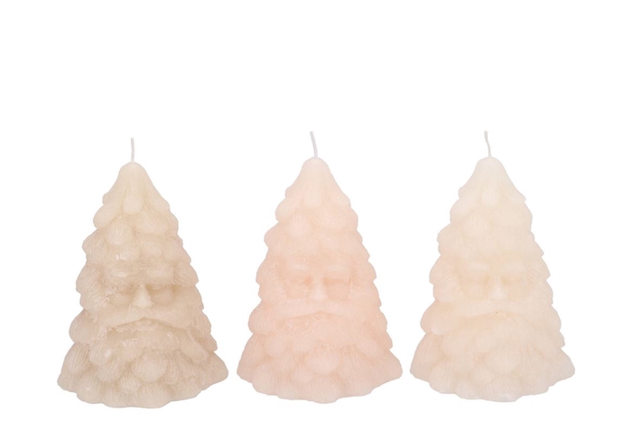 Candle Frosty Tree Man Cozy Sand Mix 9x9cm