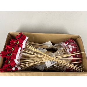 Stick Santa'S Pants 11x7cm Red