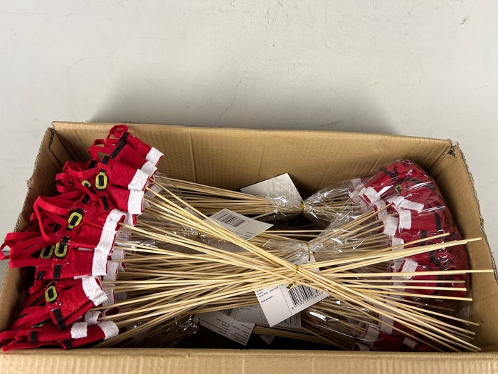 <h4>Stick Santa'S Pants 11x7cm Red</h4>