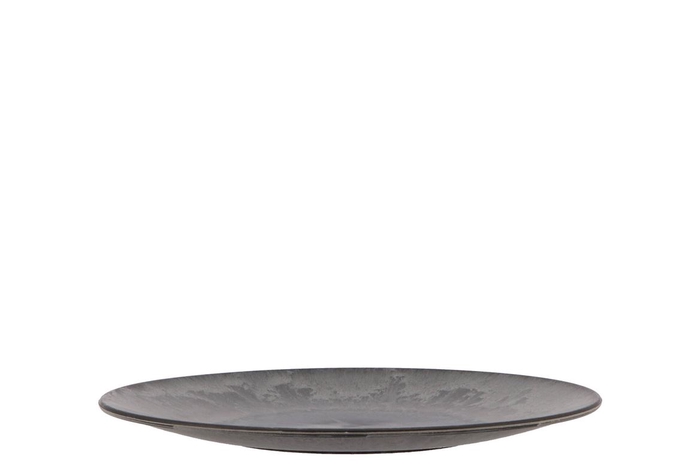 <h4>Melamine Grey Plate Round 22x22x2cm</h4>