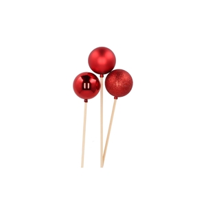 Pick Shine Ball Jolly Red Glitter/shiny/matt 6x50cm Per 3