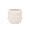 Junia White Structure Pot 15x15x12cm