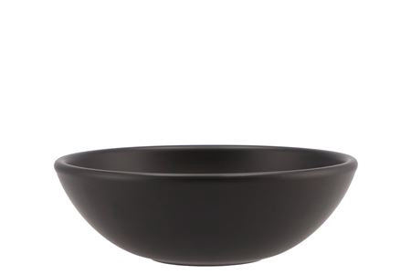 <h4>Vinci Matt Black Bowl Low 20x7cm</h4>