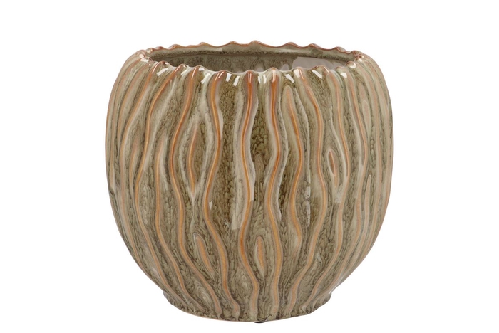 <h4>Finn Scottish Green Structure Pot 21x21x19cm</h4>