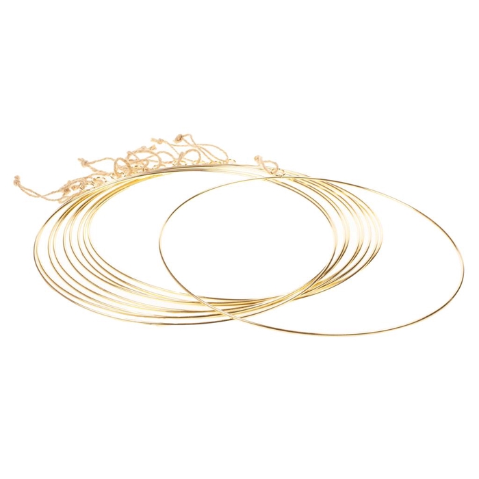 <h4>Ring 30cm Metal Medium 10pc Gold</h4>