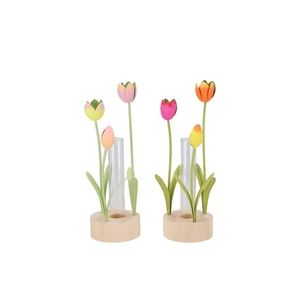 Xelly Colourfull Metal Rack Tulip Vase Round Ass 8x25