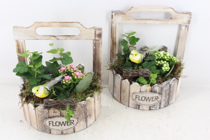 <h4>arr2 TD - Hout planter half rond - wit/roze</h4>