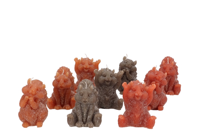 Candle Frosty Squirrel Scottish Brown Mix Ass 8x9cm