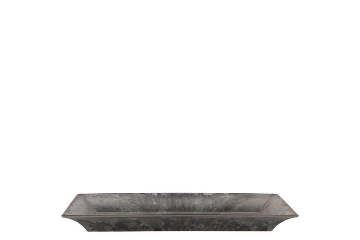 Melamine Grey Bowl Rectangle 28x18x3cm