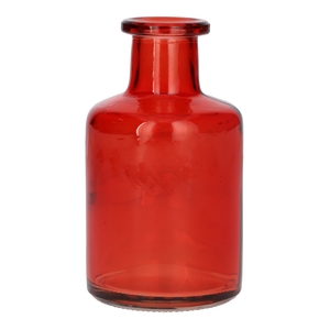 DF02-666114200 - Bottle Caro9 d3.8/6.8xh11.8 cherry red transparent