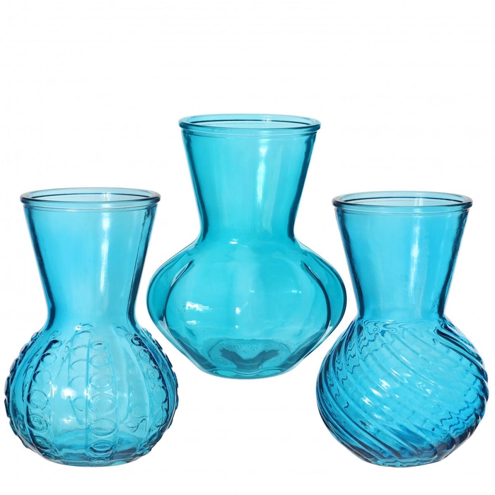 <h4>Glas Vaas Kristal d6/13*18cm ass.</h4>