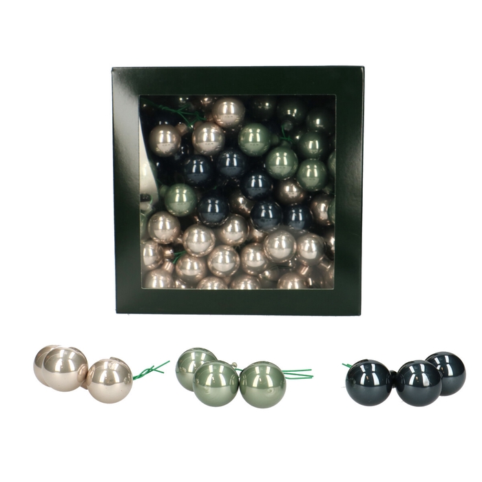 <h4>Kerstbal Bal/draad 25mm pearl x144</h4>