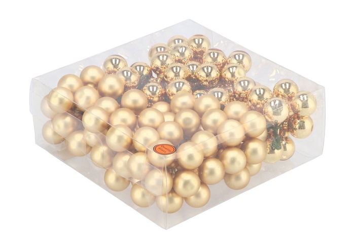 <h4>Glass Ball Combi Gold 25mm P/144</h4>