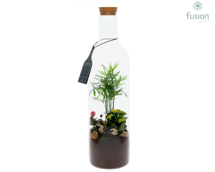 <h4>Green Bottle Fles XLarge Pasen met Arrangement</h4>