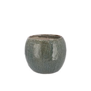 Iron Stone Blue Ball Pot 14x14x10cm