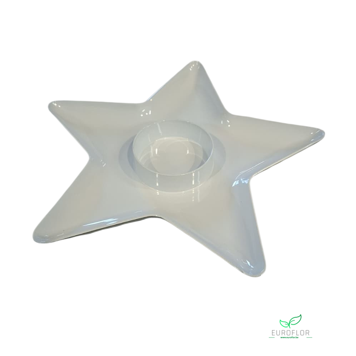 <h4>MELAMINE STAR WHITE SHINY 31X31X3CM</h4>