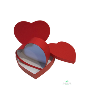 HOEDENDOOS HEART 2BOXES 24,5X24,5X5 21X21X5 RED