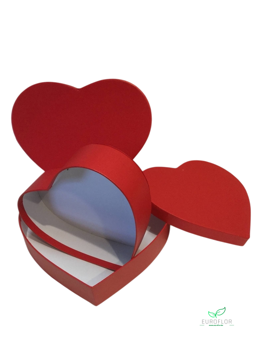 HOEDENDOOS HEART 2BOXES 24,5X24,5X5 21X21X5 RED