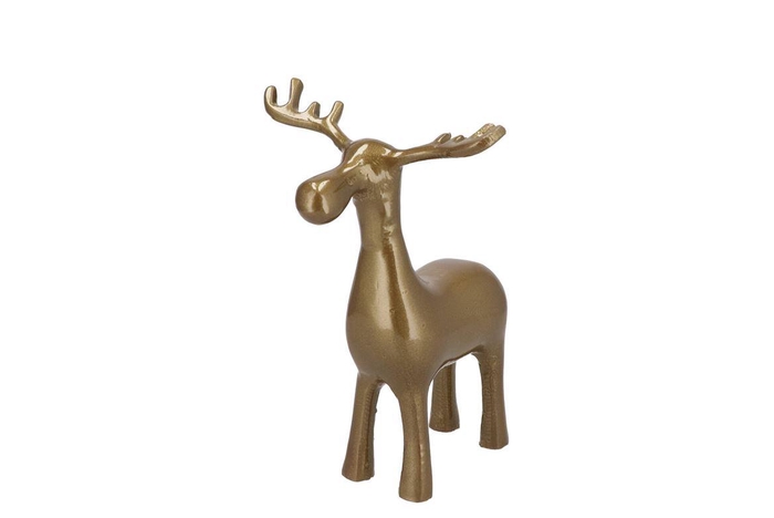 Hawley Gold Moose Deco 14.5x13x18cm