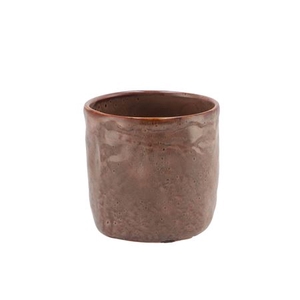 Iron Stone Old Pink Glazed Pot 12x11cm