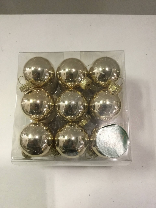 KERSTBAL GLASS 30MM 18PCS AUTUMN BLONDE