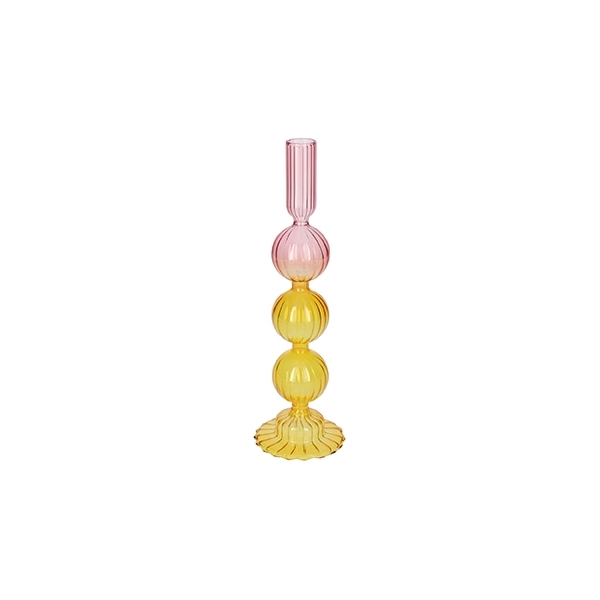 <h4>Candle holder Aviance5 d2.5\\8.3xh26.8 l.pink\\yellow</h4>