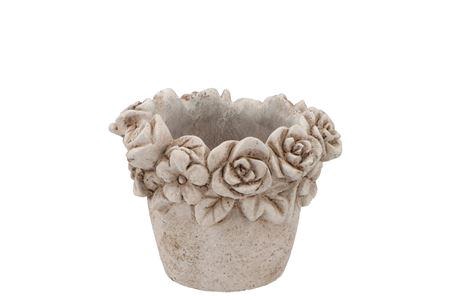 <h4>Concrete Saint Antique Flower Pot Round 15x15x12cm</h4>