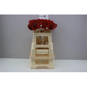 Hartje Op Stok Rood Met Hartje Wit