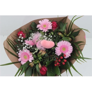 Boeket Roos Sp. Roze Valentijn