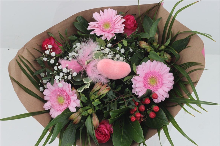 <h4>Boeket Roos Sp. Roze Valentijn</h4>