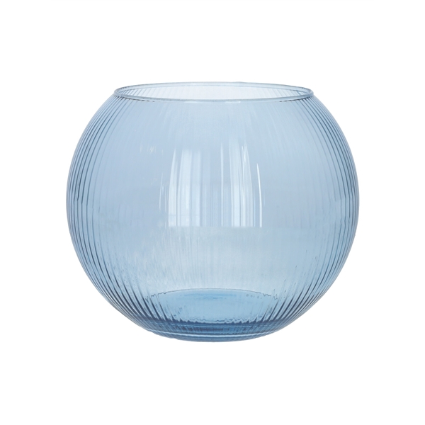 <h4>Glass bowl Alverda Lines d12\\19xh15.5 cool blue</h4>