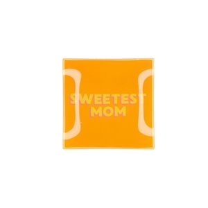 Plate Square Sweetest Mom 18x18x2cm