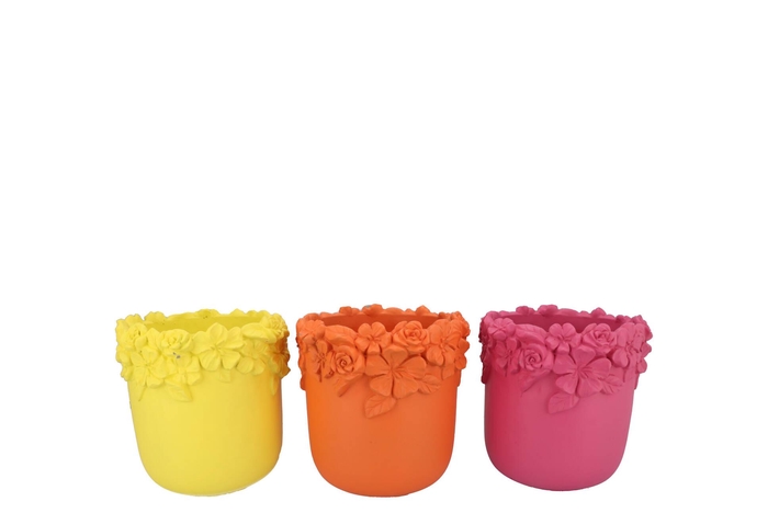 Gigi Dutch Orange Mix Flower Pot Ass 20x20x17cm Nm