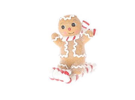 Gingerbread Man Sit Sleigh L11W10H14