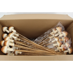Stick Mushroom 9cm Brown