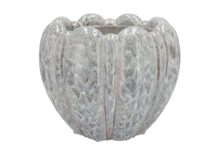 <h4>Inga Grey Pot Round Active Glaze 27x27x21cm Nm</h4>