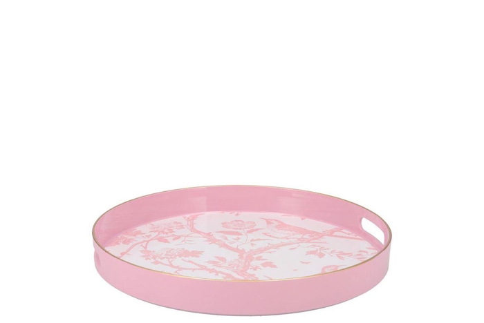 <h4>Melamine Old Pink Plate Round 30x30x4cm</h4>