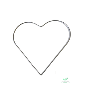 METAL RING HEART SINGLE 025CM SILVER
