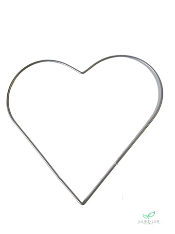 METAL RING HEART SINGLE 025CM SILVER