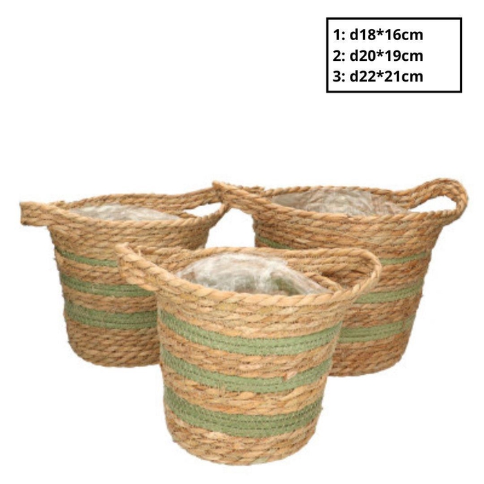 <h4>Basket sets Zola pot S/3 d22*21cm</h4>